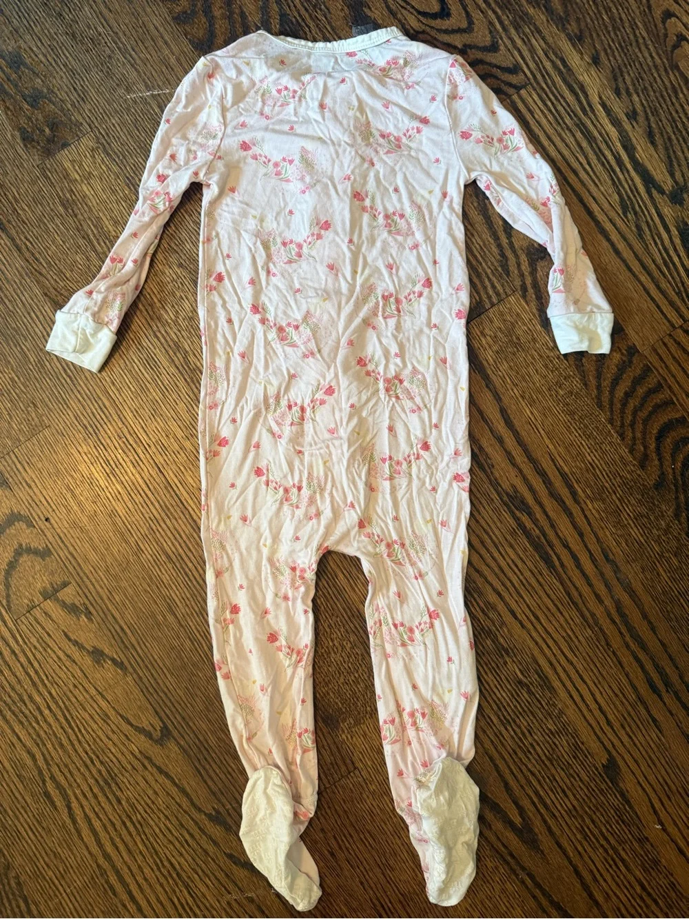 Magnetic Me Pink Floral Footed One-Piece Pajama